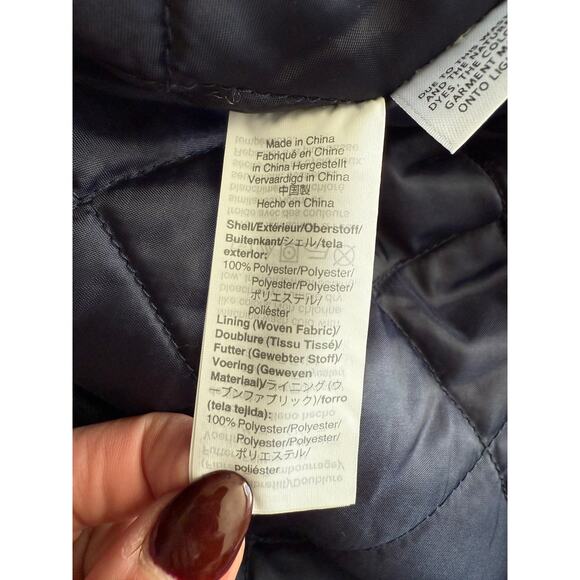 Madewell Sherpa Snap Jacket Size Medium Blue Cozy Warm Outerwear - Picture 8 of 9